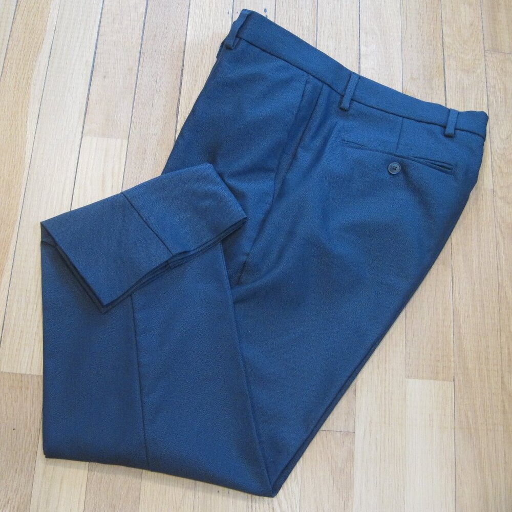 Perry Ellis Portfolio Navy Blue Dress Pants 32W 30L Modern Fit Trousers 32x30